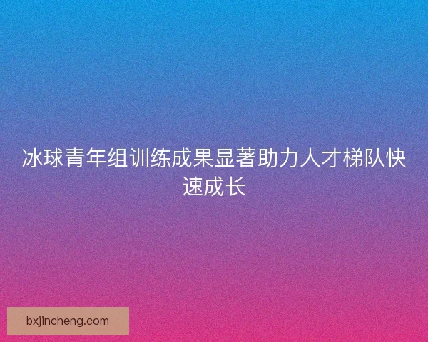 冰球青年组训练成果显著助力人才梯队快速成长
